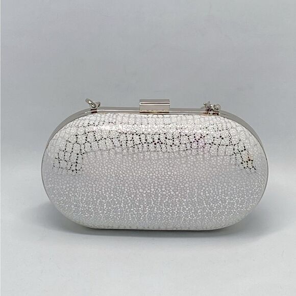 Chiara Boni Alba Metallic Leather Clutch - Picture 4 of 12